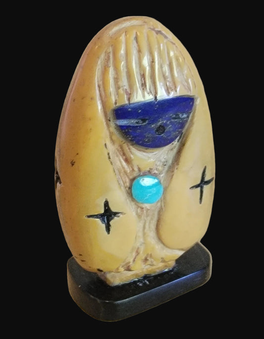 Picture Stone Jasper w/ Lapis Face Zuni Maiden Zuni Fetish
