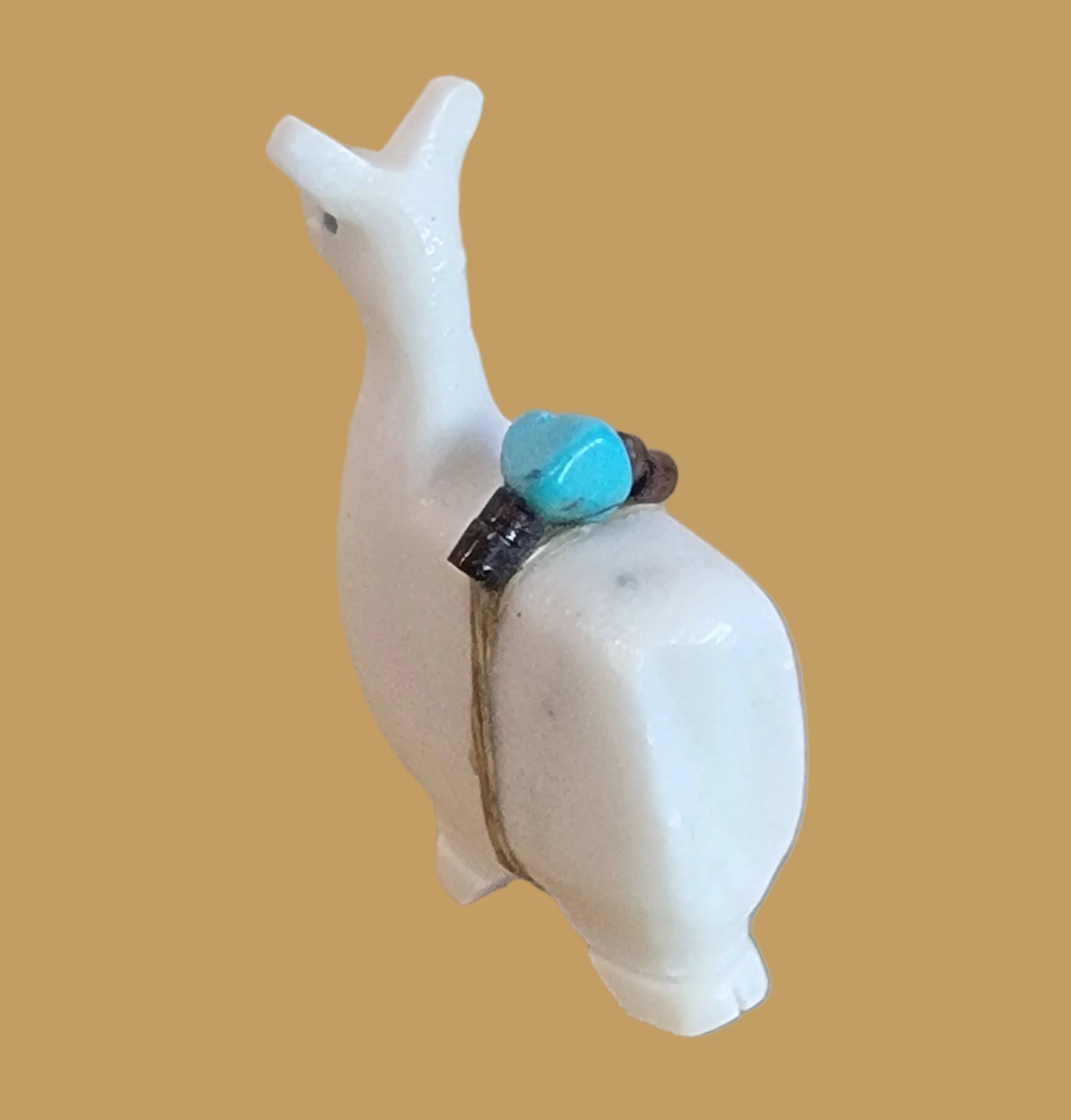 White Marble Llama Zuni Fetish