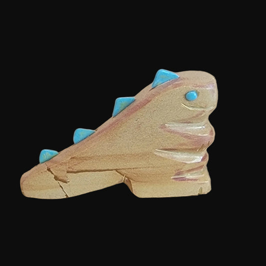 Cute Picture Stone Jasper Dinosaur Zuni Fetish