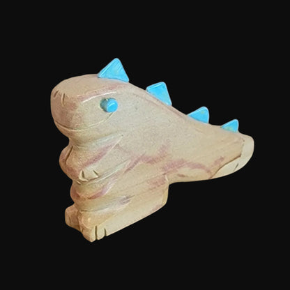 Cute Picture Stone Jasper Dinosaur Zuni Fetish