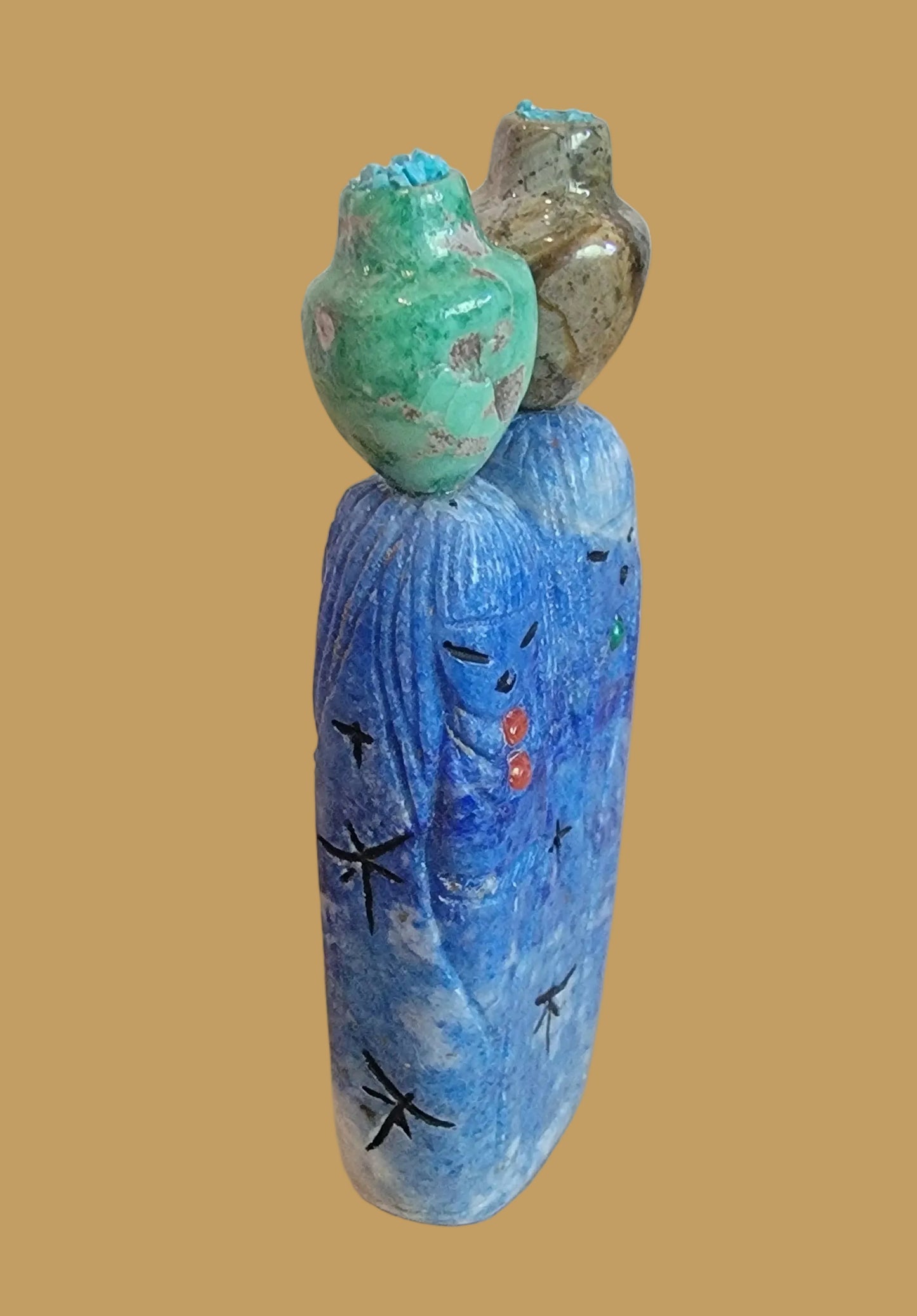 Quadruple Denim Lapis Zuni Olla Maidens/Corn Maidens Zuni Fetish