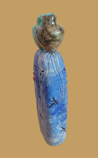 Quadruple Denim Lapis Zuni Olla Maidens/Corn Maidens Zuni Fetish