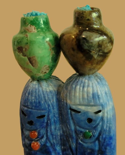 Quadruple Denim Lapis Zuni Olla Maidens/Corn Maidens Zuni Fetish