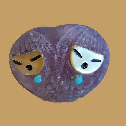 Double Fluorite Heart Shaped Zuni Corn Maidens Zuni Fetish