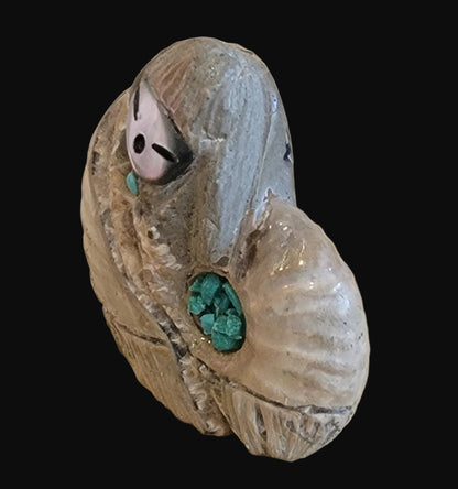 Ammonite Zuni Maiden w/ Olla Zuni Fetish