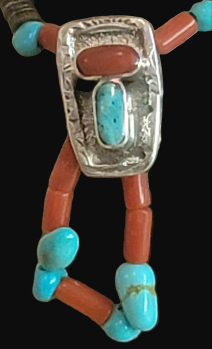 Sunset Sodalite Mischievous Coyote w/Bling Zuni Fetish