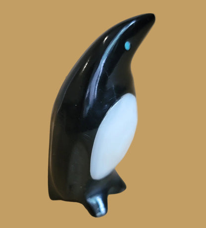 Black Marble and  M.O.P. Perky Penguin Zuni Fetish