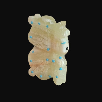 Pretty Onyx Zuni Butterfly Maiden Zuni Fetish