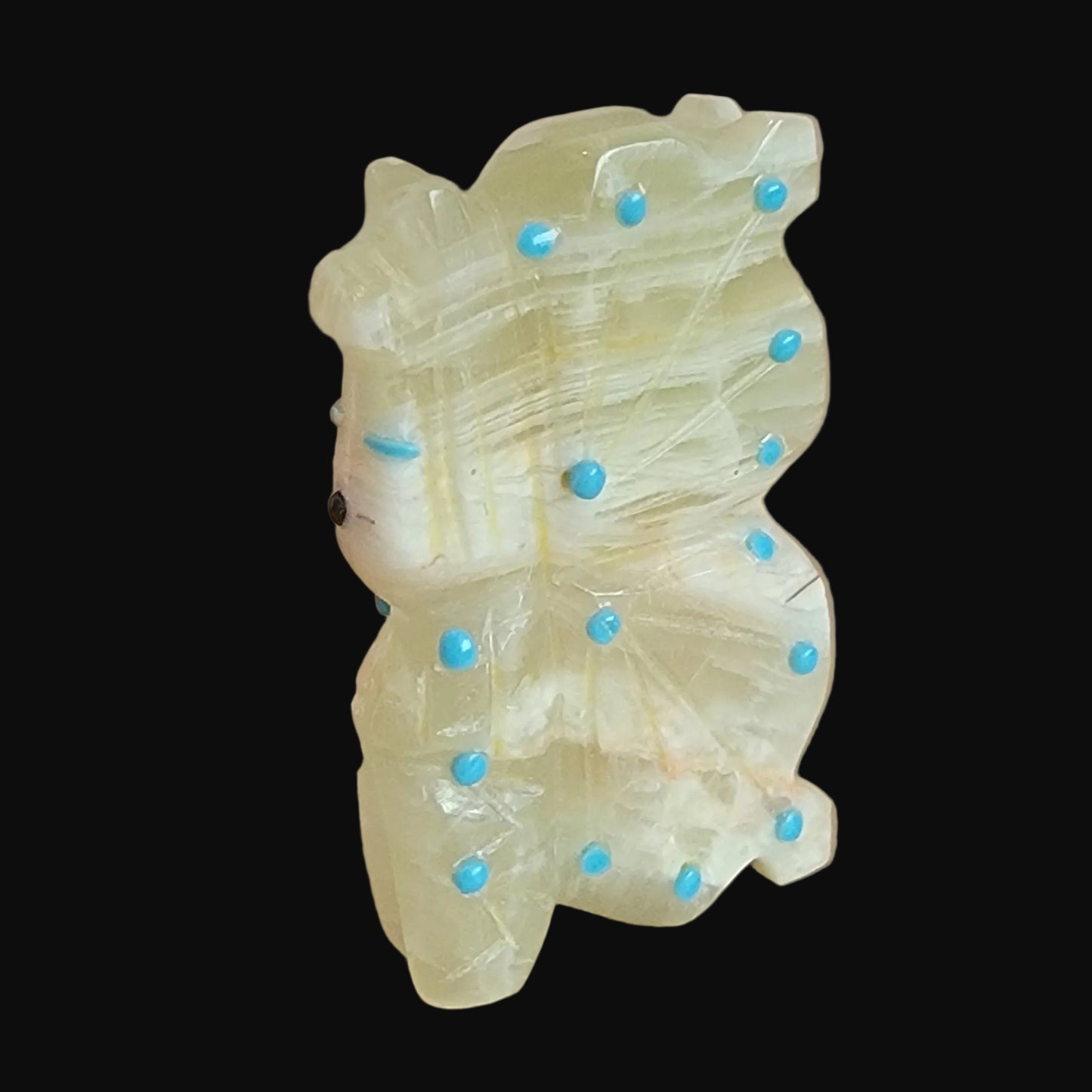 Pretty Onyx Zuni Butterfly Maiden Zuni Fetish