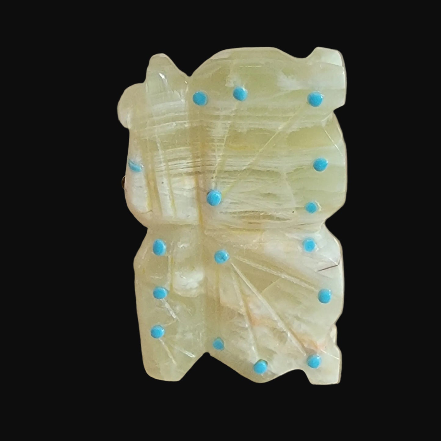 Pretty Onyx Zuni Butterfly Maiden Zuni Fetish