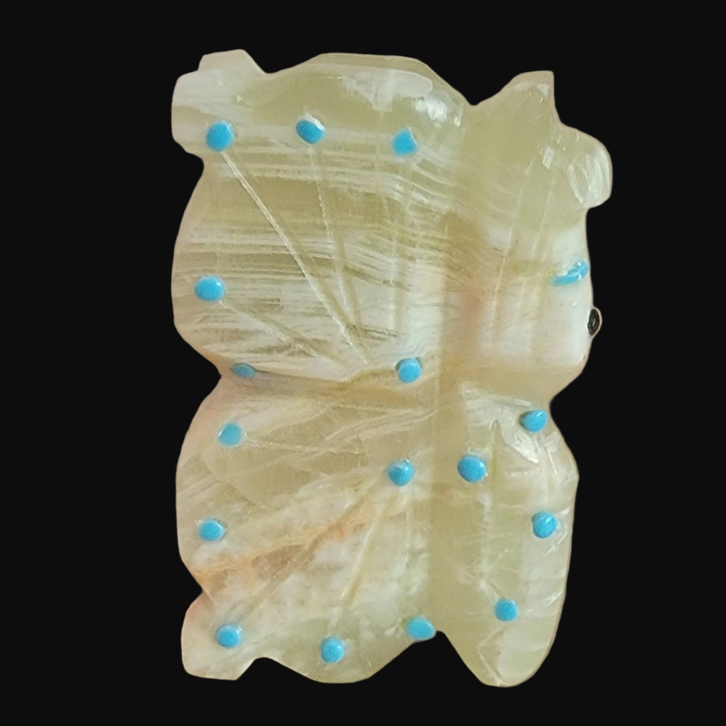Pretty Onyx Zuni Butterfly Maiden Zuni Fetish