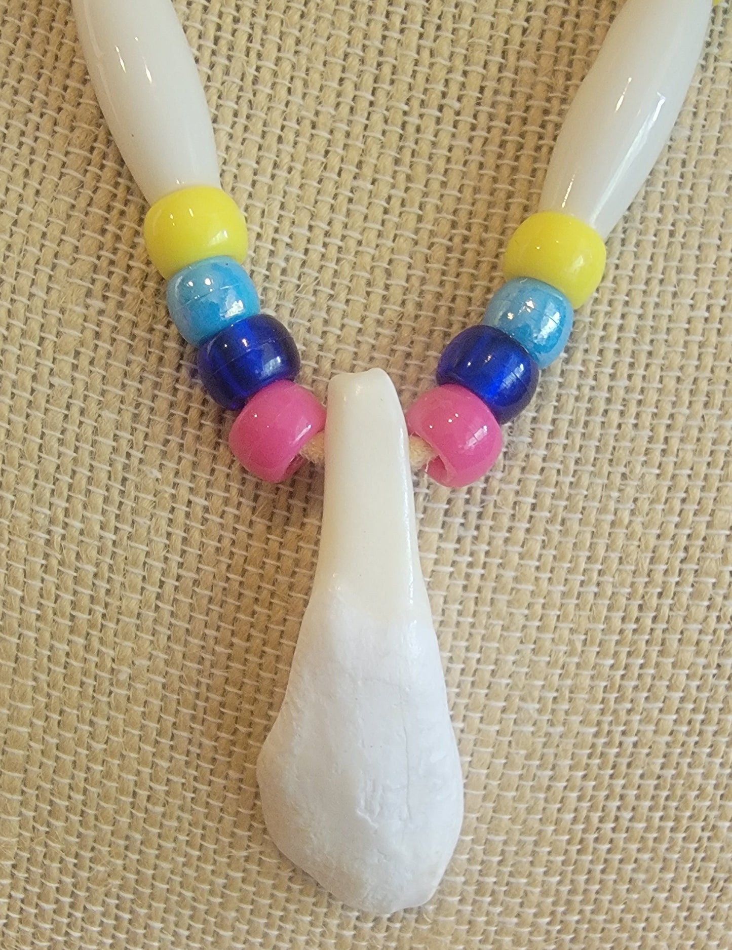 Shoshone Bison/Buffalo Tooth Necklace Indian Beadwork