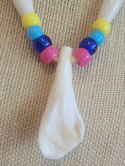 Shoshone Bison/Buffalo Tooth Necklace Indian Beadwork