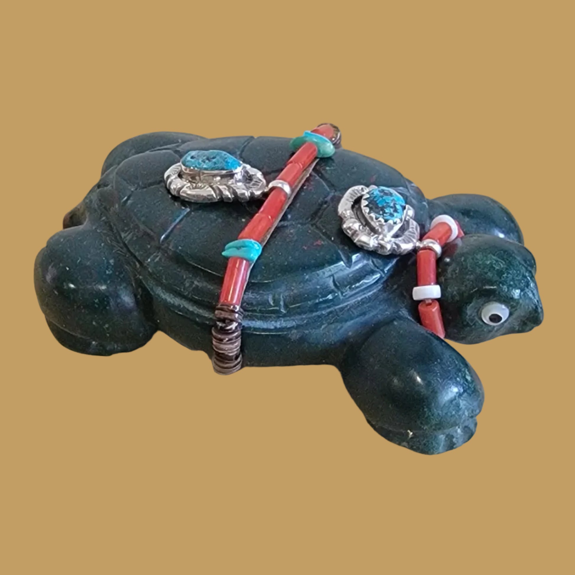 Fancy Bloodstone Sea Tortoise w/Amazing Jewelry Offerings Zuni Fetish