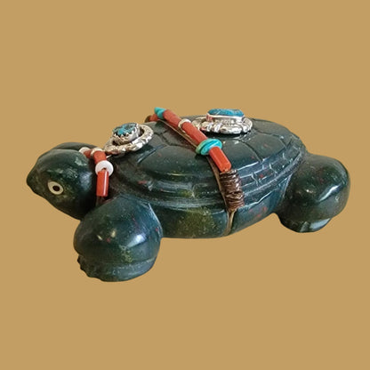 Fancy Bloodstone Sea Tortoise w/Amazing Jewelry Offerings Zuni Fetish