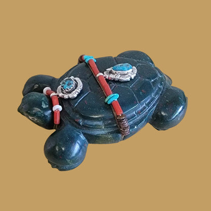 Fancy Bloodstone Sea Tortoise w/Amazing Jewelry Offerings Zuni Fetish