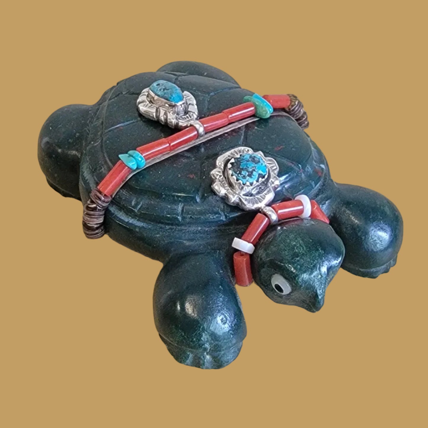 Fancy Bloodstone Sea Tortoise w/Amazing Jewelry Offerings Zuni Fetish