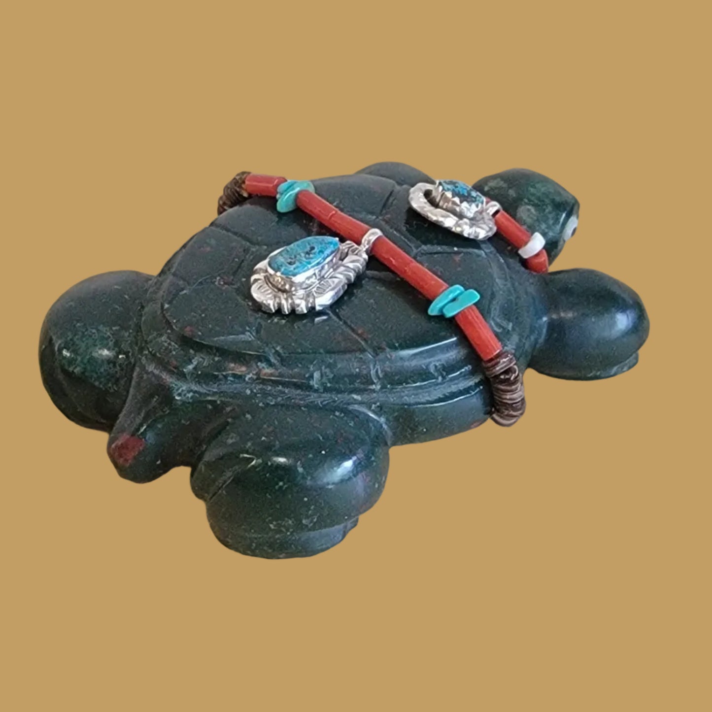 Fancy Bloodstone Sea Tortoise w/Amazing Jewelry Offerings Zuni Fetish