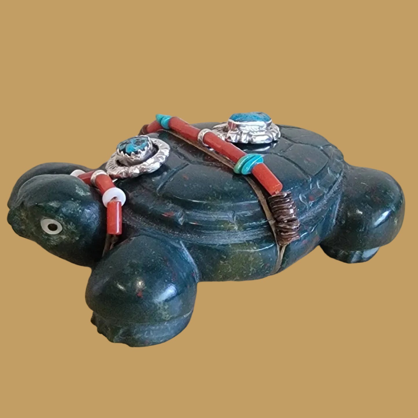 Fancy Bloodstone Sea Tortoise w/Amazing Jewelry Offerings Zuni Fetish