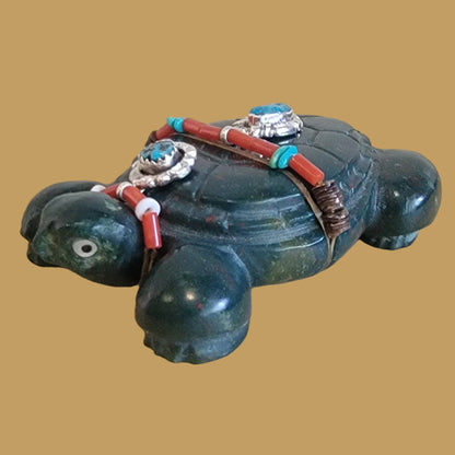 Fancy Bloodstone Sea Tortoise w/Amazing Jewelry Offerings Zuni Fetish