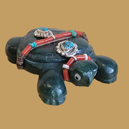 Fancy Bloodstone Sea Tortoise w/Amazing Jewelry Offerings Zuni Fetish
