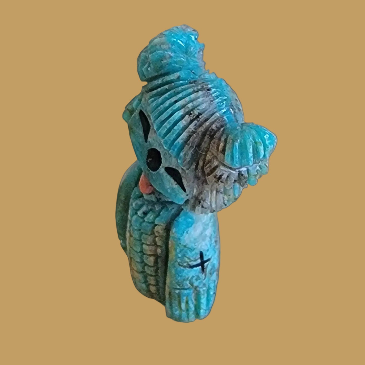 Kingman Turquoise Butterfly Corn Maiden Zuni Fetish