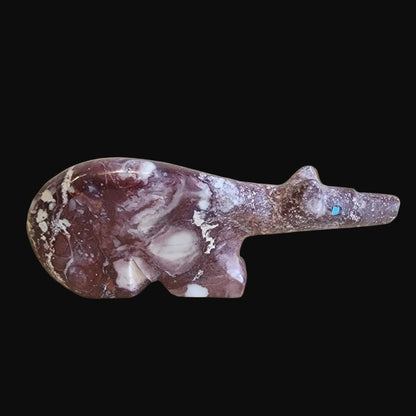 Crazy Horse Stone Long Necked Bear Zuni Fetish