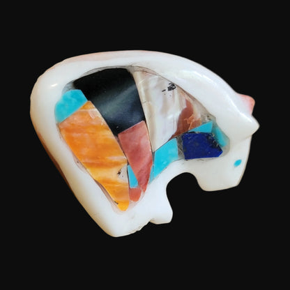 Spiny Oyster Shell "Bearden" w/ Mosaic Inlay Zuni Fetish