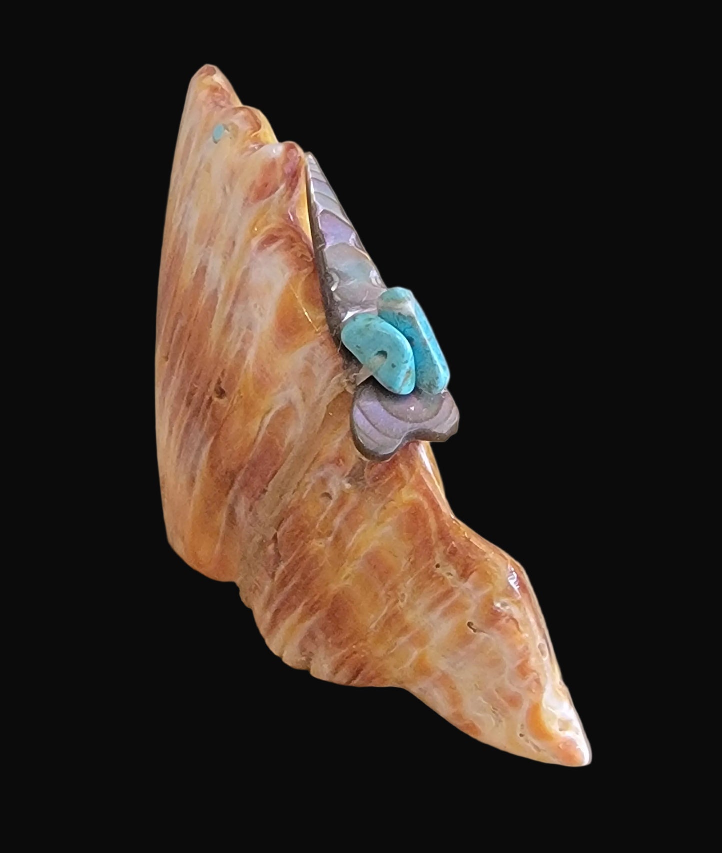 Spiny Oyster Shell Coyote Zuni Fetish