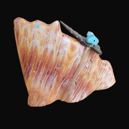 Spiny Oyster Shell Coyote Zuni Fetish