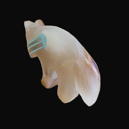 Onyx Mountain Lion w/ Triple Heartlines Zuni Fetish