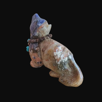 Sunset Sodalite Coyote w/ the BLING Zuni Fetish