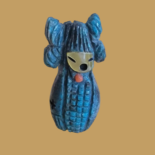 Turquoise Hopi Style Butterfly Corn Maiden Zuni Fetish