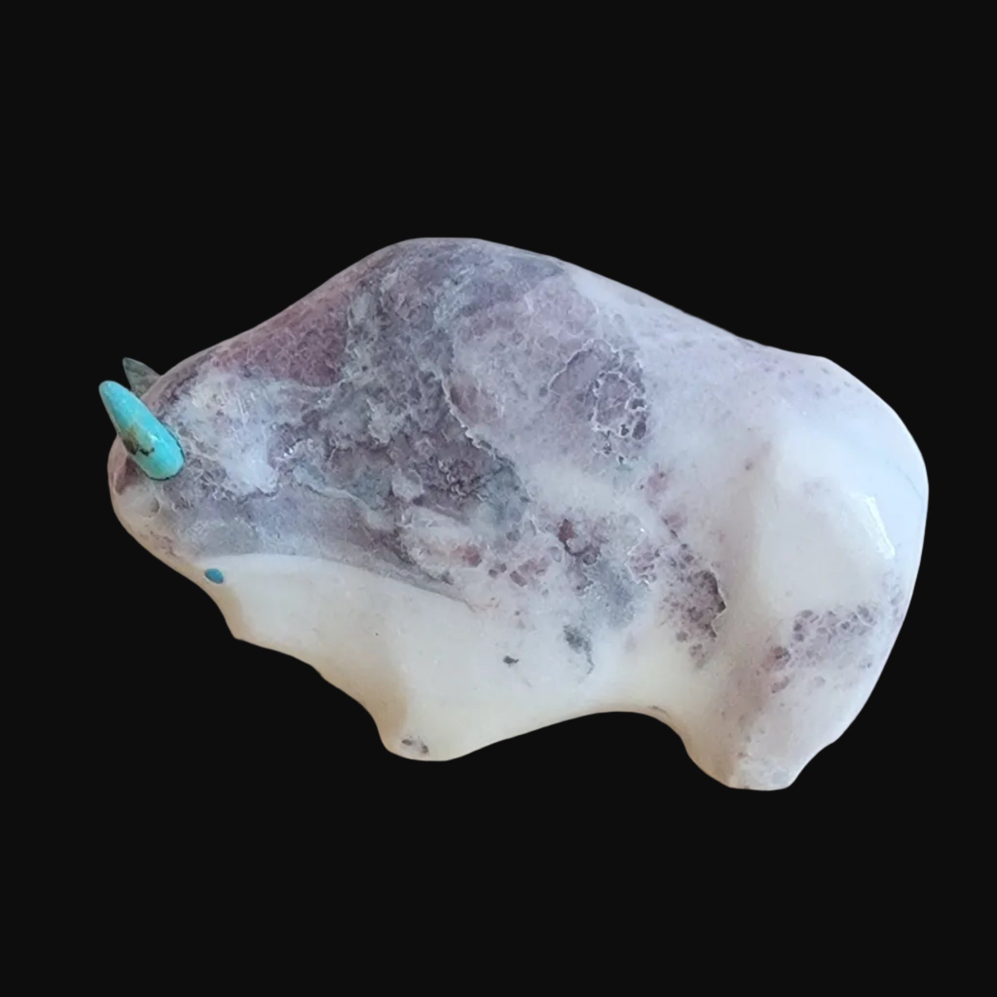 Large Orca Agate Bison/Buffalo Zuni Fetish