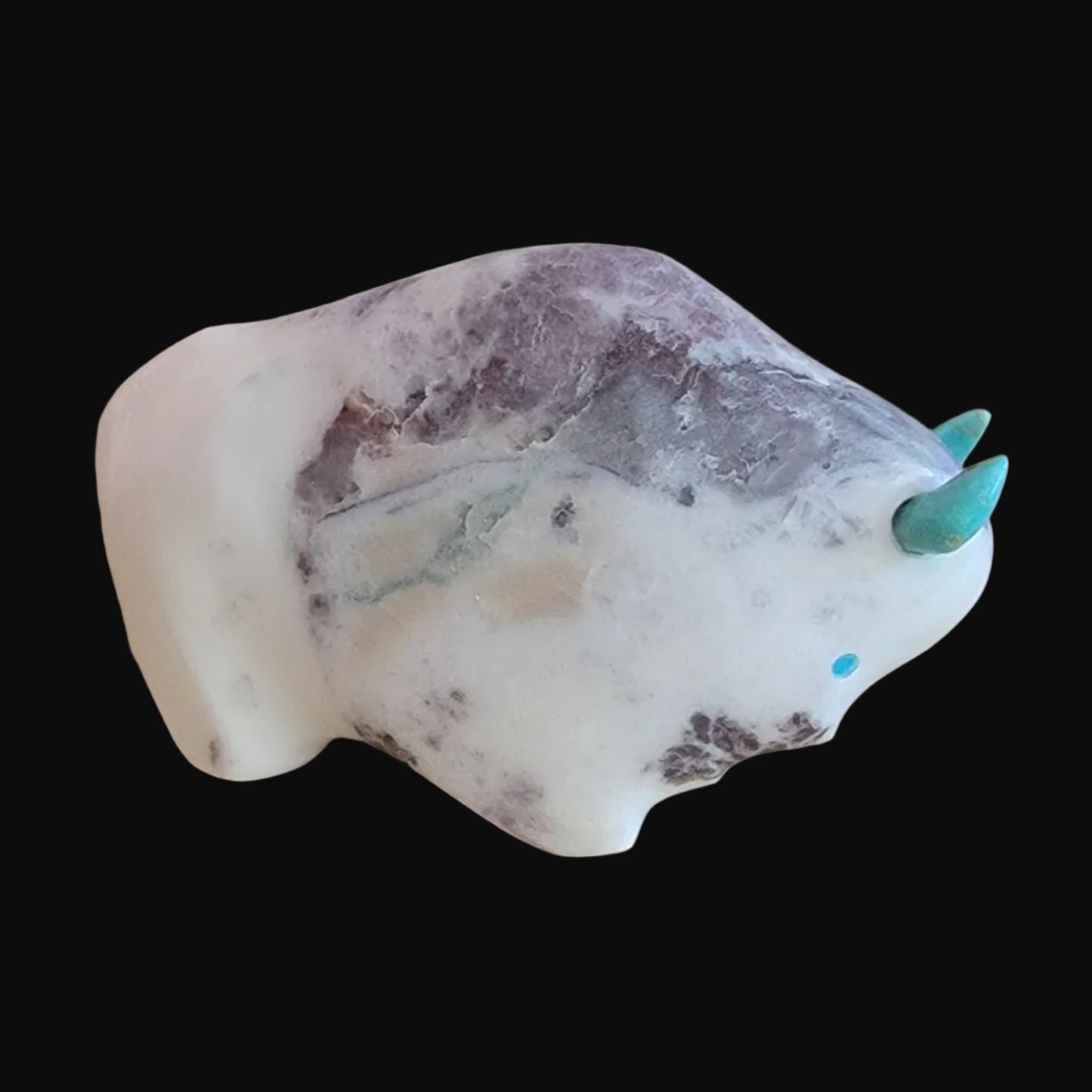 Large Orca Agate Bison/Buffalo Zuni Fetish