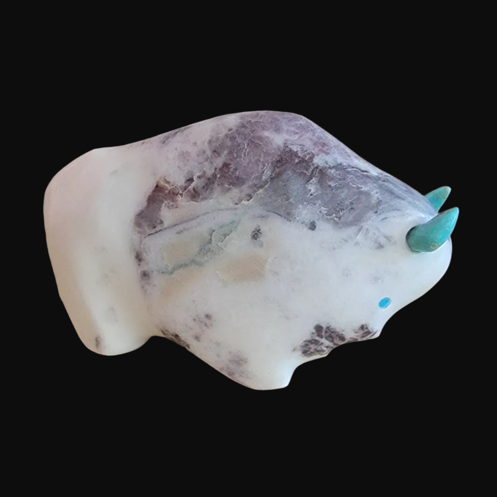 Large Orca Agate Bison/Buffalo Zuni Fetish
