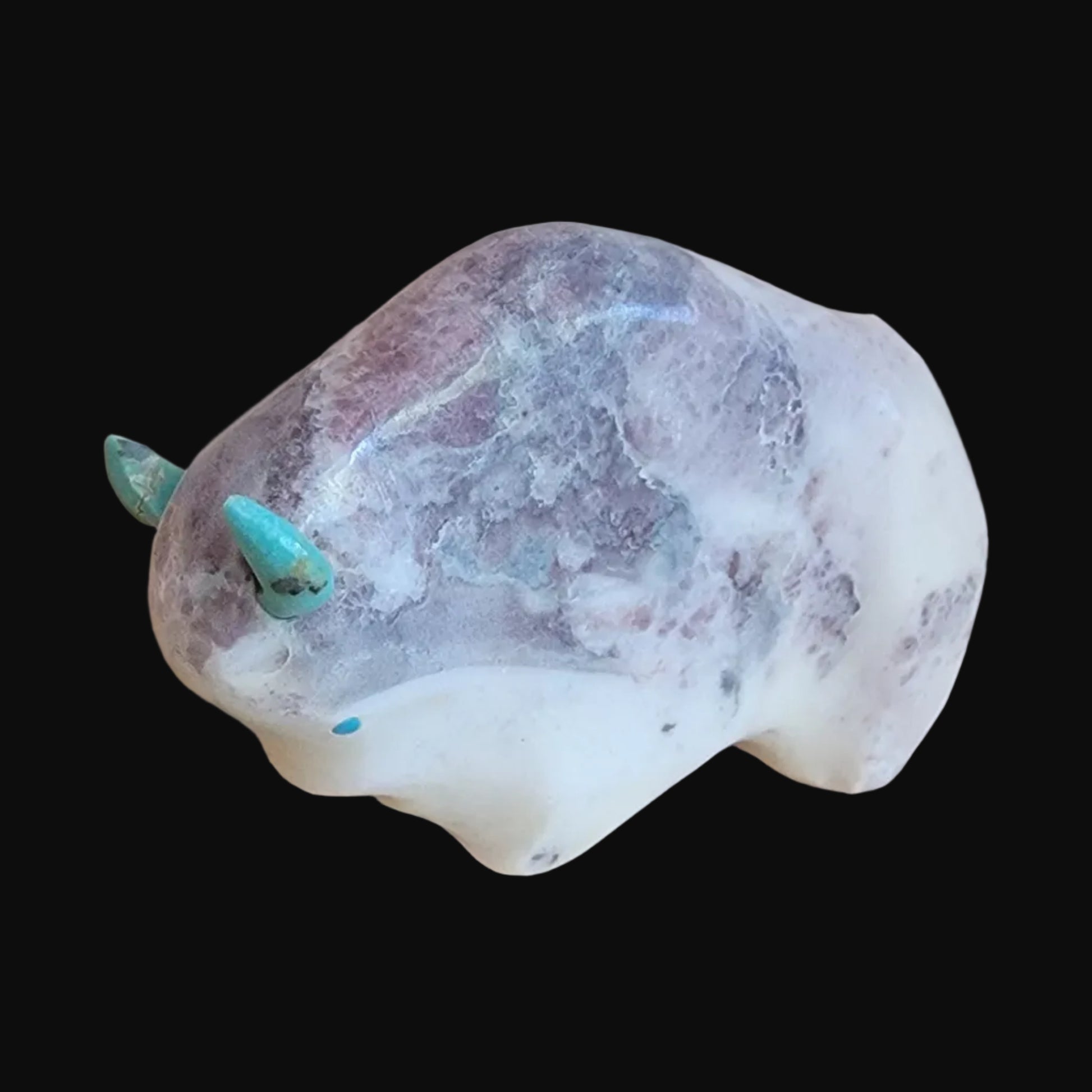 Large Orca Agate Bison/Buffalo Zuni Fetish