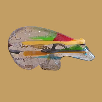 Surfite Long Necked Bear w/ Heartline Zuni Fetish