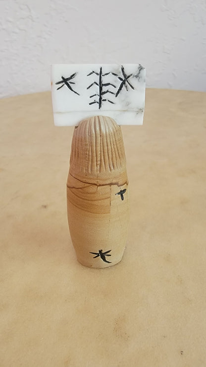 Zuni Picture Stone Maiden w/ Tablita Zuni Fetish