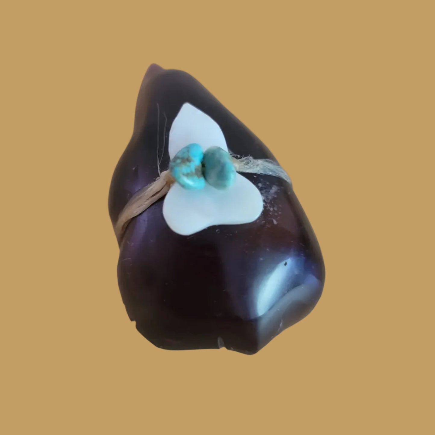 Burgundy Slag Glass Mole Zuni Fetish