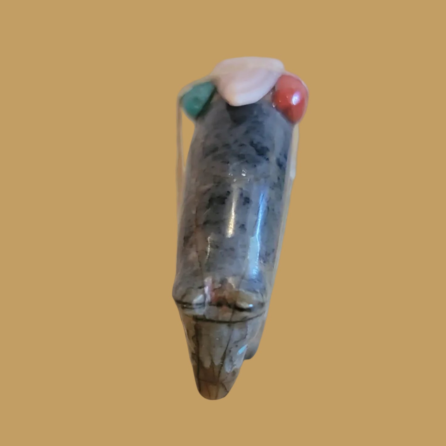 Picssso Marble Medicine Bear w/Bundle Zuni Fetish