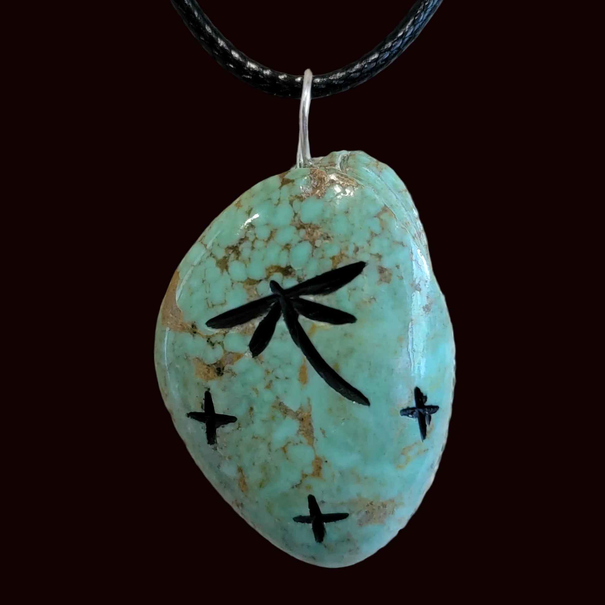 Turquoise Zuni Fetish Corn Maiden Pendant