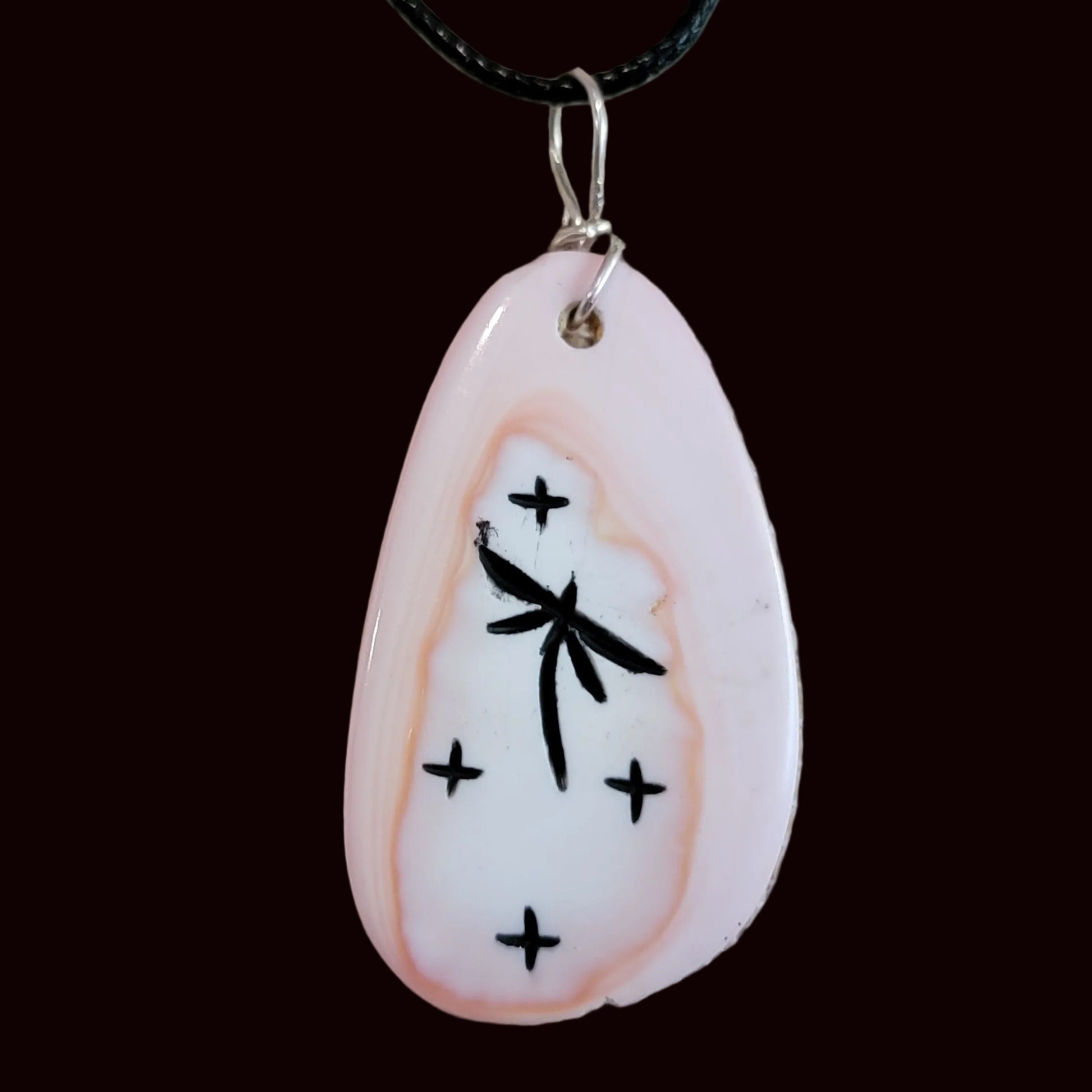 Pink Conch Shell Maiden Zuni Fetish Pendant
