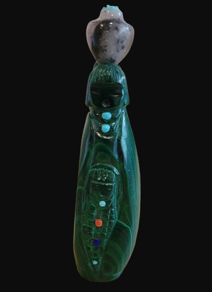 Double Malachite Zuni Olla Maidens Zuni Fetish