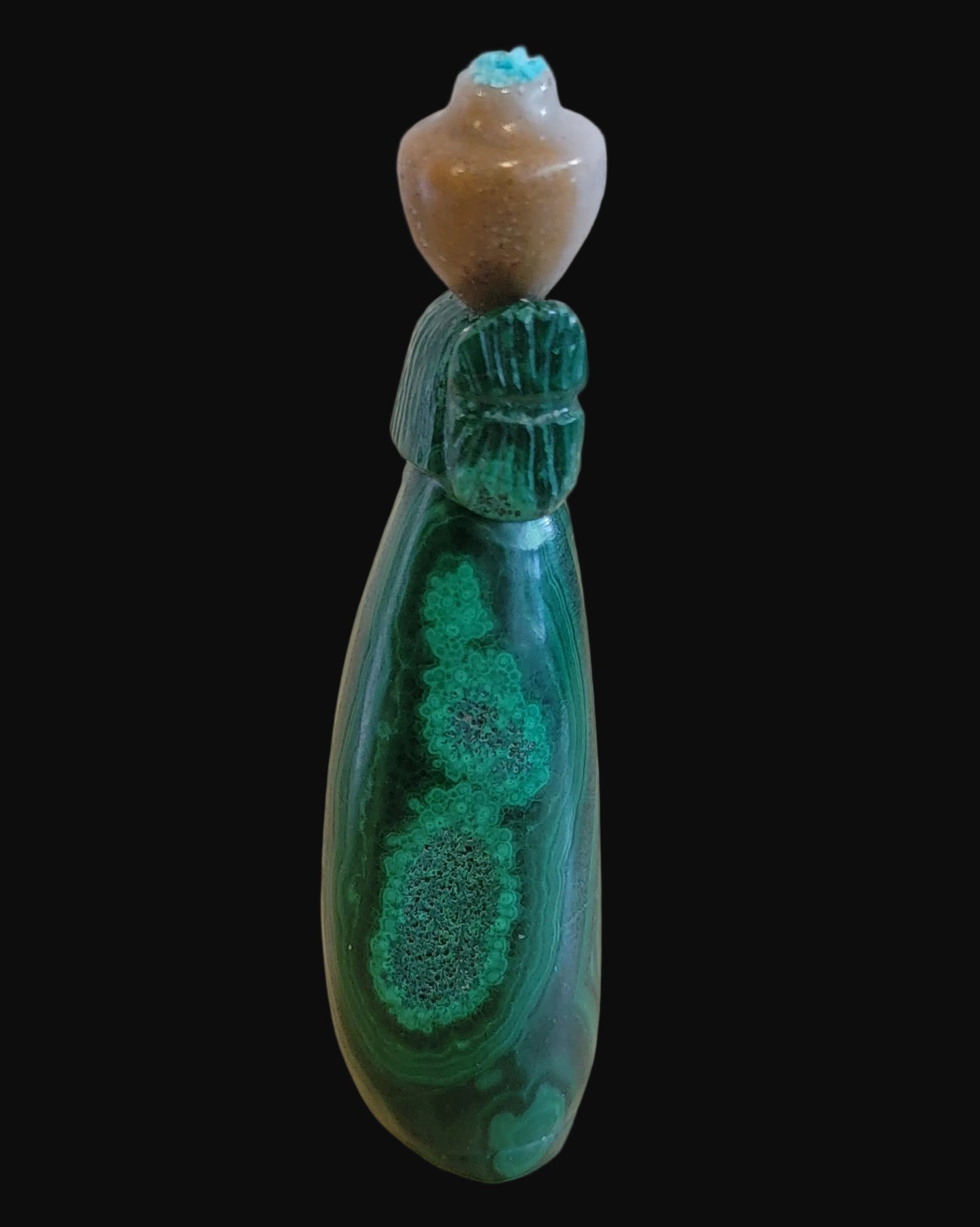 Double Malachite Zuni Olla Maidens Zuni Fetish