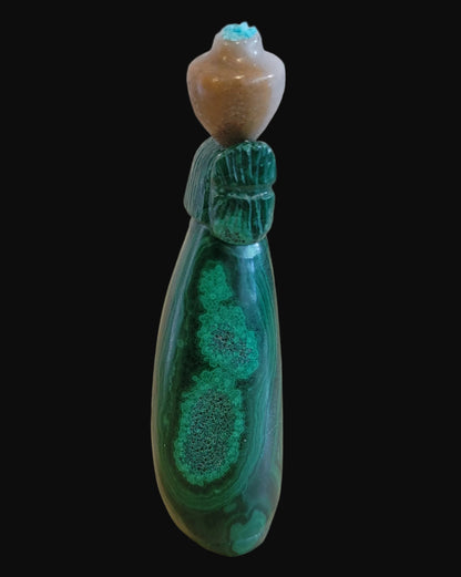 Double Malachite Zuni Olla Maidens Zuni Fetish