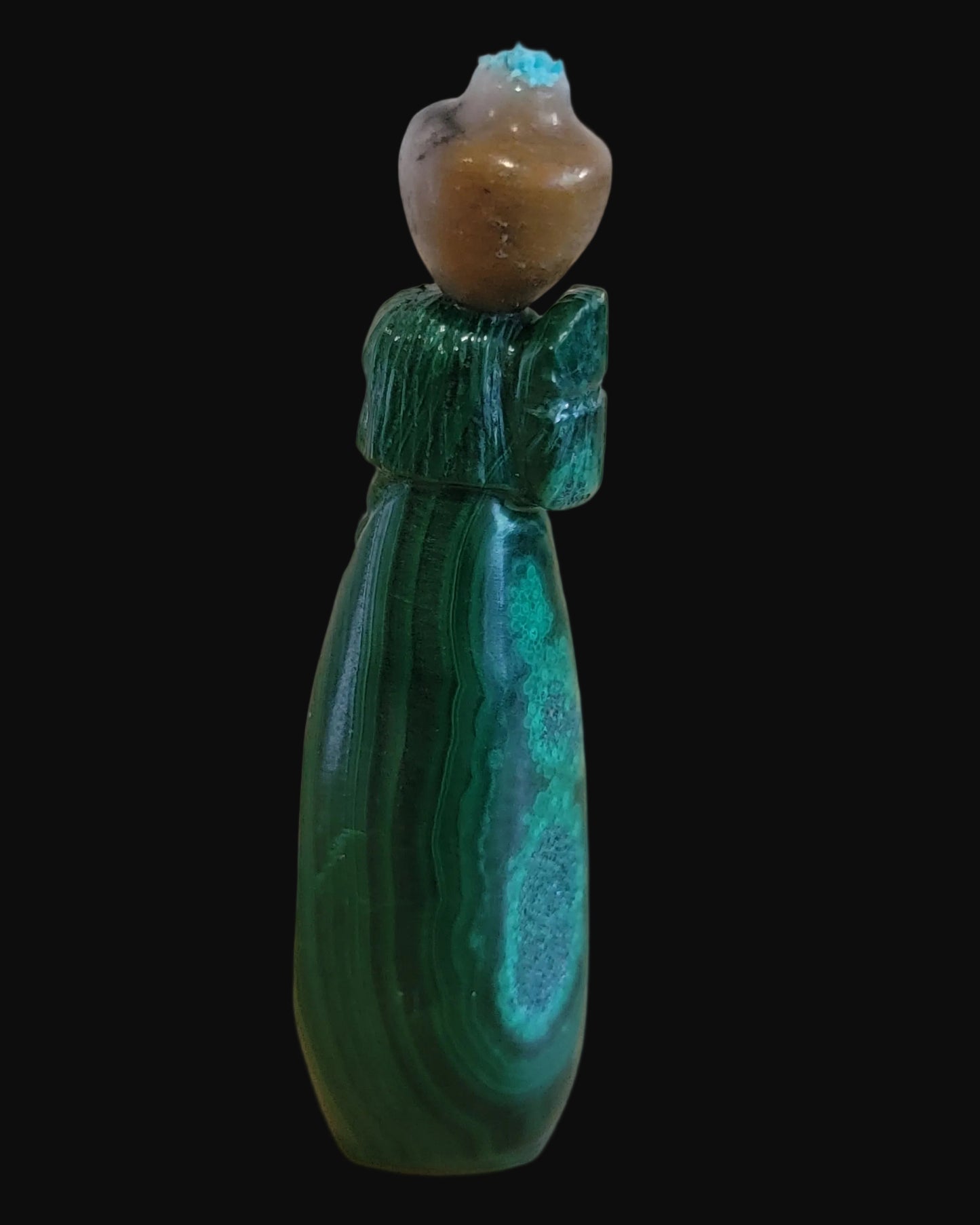 Double Malachite Zuni Olla Maidens Zuni Fetish
