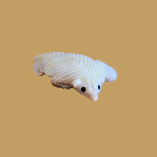 Navajo Shell Furry Badger Zuni Fetish