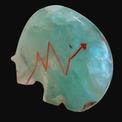 Elegant Fluorite Medicine Bear w/ Coral Heartline Zuni Fetish