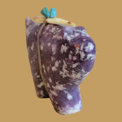Lepidolite Psychic Bobcat Zuni Fetish
